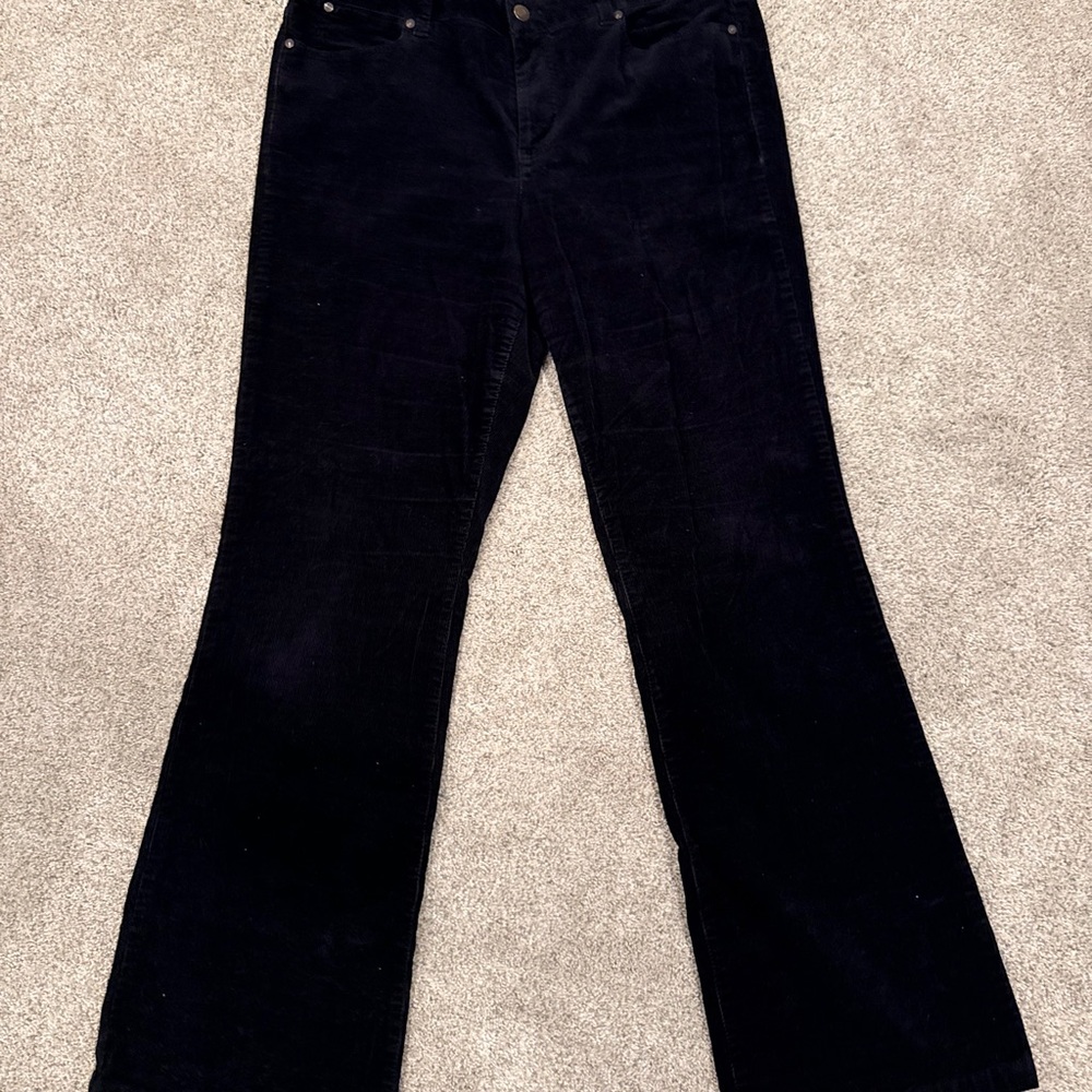 Talbots Classic Black Corduroy Trousers